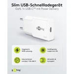 Goobay Φορτιστής Χωρίς Καλώδιο GaN με Θύρα USB-C 30W Power Delivery Λευκός (75736) - Image 4