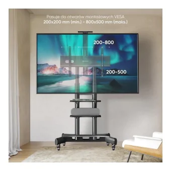 Onkron Βάση Τηλεόρασης Δαπέδου έως 86" και 90kg Μαύρο TS1881-B