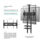 Onkron Βάση Τηλεόρασης Δαπέδου έως 86" και 90kg Μαύρο TS1881-B - Image 3