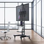 Onkron Βάση Τηλεόρασης Δαπέδου έως 86" και 90kg Μαύρο TS1881-B - Image 5