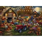 Thomas Kinkade Studios: Disney - Mickey & Minnie Pumpkin Festival. Puzzle 2D 1000pcs 58048 - Image 2