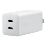 Asus Φορτιστής Χωρίς Καλώδιο με 2 Θύρες USB-C 65W Power Delivery Λευκός (90XB09AN-BPW010) - Image 2