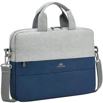 Rivacase Prater Τσάντα Ώμου / Χειρός για Laptop 14" σε Γκρι χρώμα 7522 GREY/DARK BLUE