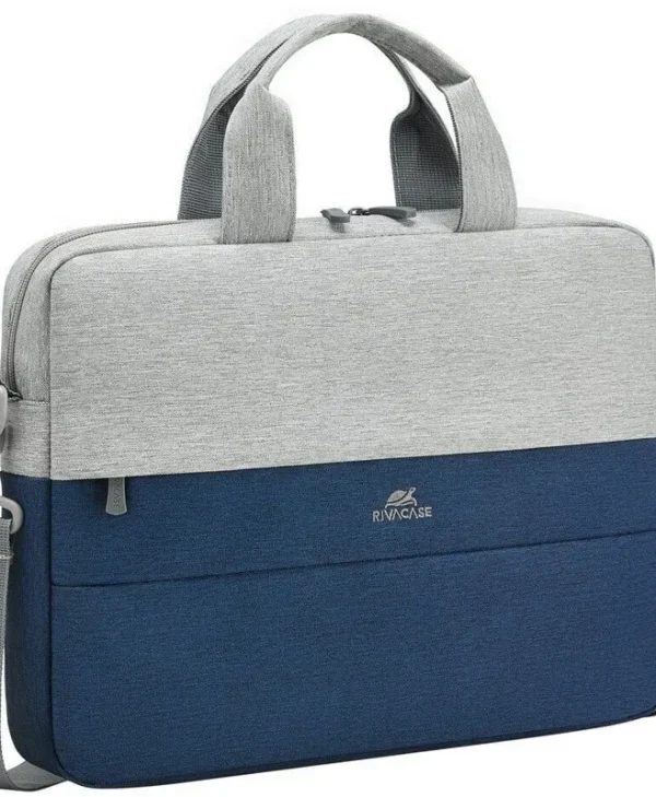 Rivacase Prater Τσάντα Ώμου / Χειρός για Laptop 14" σε Γκρι χρώμα 7522 GREY/DARK BLUE