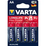 Varta Longlife Max Power Αλκαλικές Μπαταρίες AA 1.5V 4τμχ 04706101404