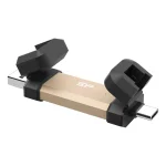 Silicon Power Ds72 250GB USB 3.2 SSD Stick με σύνδεση USB-A & USB-C Χρυσό SP250GBUC3S72VPG