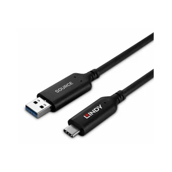 Lindy USB 3.2 Cable USB-C male - USB-A Μαύρο 10m 43395