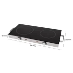 Profi Cook PC-DKP 1211 Επιτραπέζια Εστία Κεραμική Διπλή Μαύρη 501211