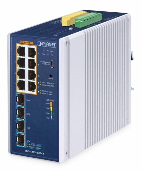 Planet Technology IGS-4215-8UP4X Managed L2 PoE++ Switch με 8 Θύρες Gigabit (1Gbps) Ethernet