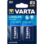 Varta Longlife Power Αλκαλικές Μπαταρίες 9V 2τμχ 04922121412 - Image 2