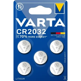 Varta Μπαταρίες Λιθίου Ρολογιών CR2032 3V 5τμχ 6032101415