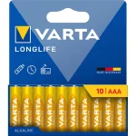 Varta Longlife Αλκαλικές Μπαταρίες AAA 1.5V 10τμχ 04103101761