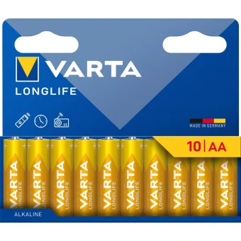 Varta Longlife Αλκαλικές Μπαταρίες AA 1.5V 10τμχ 04106101761