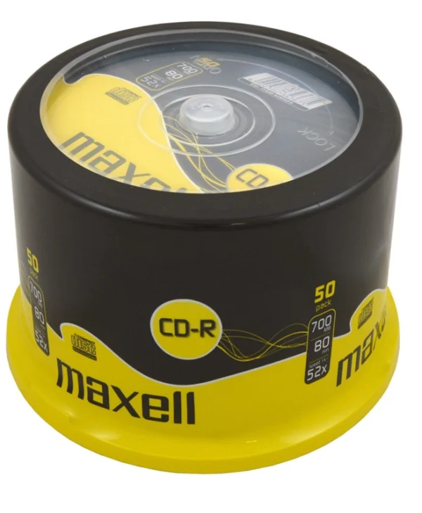 Maxell Εγγράψιμα CD-R 52x 700MB Cake Box 50τμχ 628523.40.AS