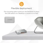 Zyxel XMG-105HP Unmanaged L2 PoE+ Switch με 5 Θύρες Ethernet XMG-105HP-EU0101F - Image 4