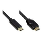 Good Connections HDMI 2.0 Premium High Speed 4K 60Hz HDR Cable HDMI male - USB-C male 5m Μαύρο GC-M0103 - Image 3
