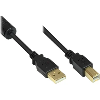 Alcasa Regular USB 2.0 to micro USB Cable Μαύρο 3m 1τμχ GC-M0082
