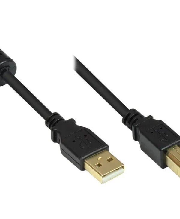 Alcasa Regular USB 2.0 to micro USB Cable Μαύρο 3m 1τμχ GC-M0082