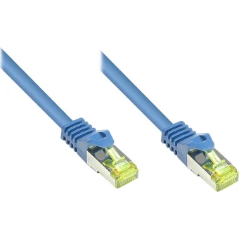 Alcasa S/FTP Cat.7 (10Gbps) Καλώδιο Δικτύου Ethernet 0.5m Μπλε 8070R-005B