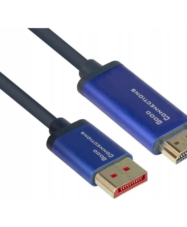 Alcasa Προσαρμογέας Καλωδίου Μετατροπέας DisplayPort / HDMI male σε DisplayPort / HDMI female Μπλε 1τμχ 4860-SF050B