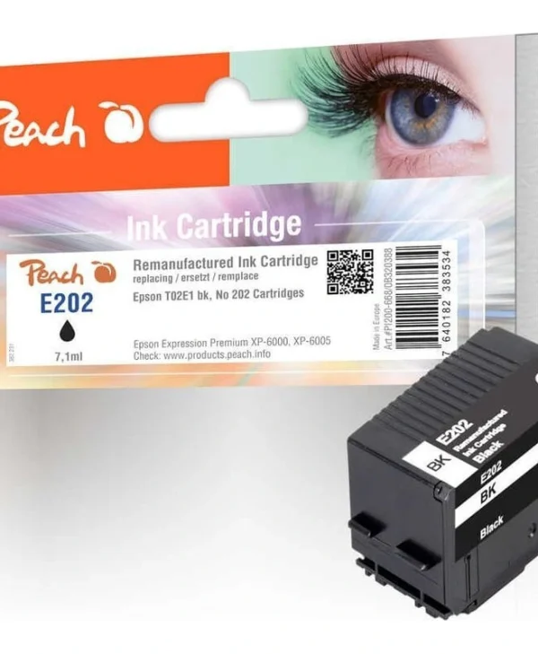 Peach Συμβατό Μελάνι Εκτυπωτή InkJet 7.1ml Μαύρο 1τμχ PI200-668