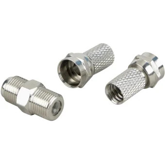 Schwaiger Μετατροπέας F-Connector male σε F-Connector female Ασημί 1τμχ KVBS70 531