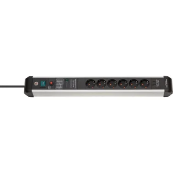 Brennenstuhl Πολύπριζο Aσφαλείας 6 Θέσεων με USB-A, USB-C, Διακόπτη και Καλώδιο 3m 1391010620