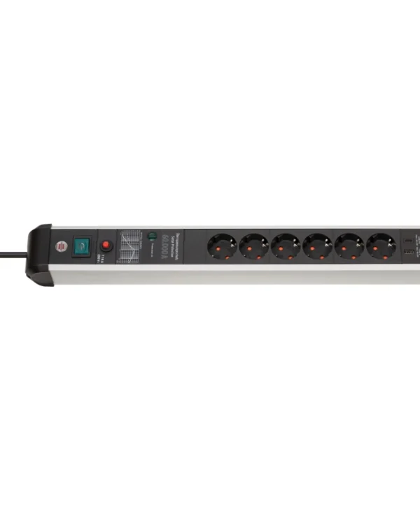Brennenstuhl Πολύπριζο Aσφαλείας 6 Θέσεων με USB-A, USB-C, Διακόπτη και Καλώδιο 3m 1391010620