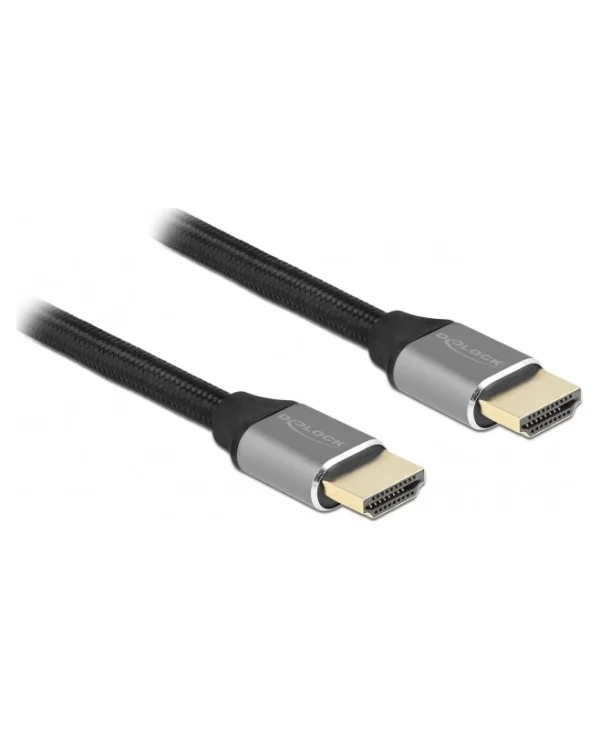 DeLock Braided Cable HDMI male - HDMI male 0.5m Μαύρο 83994