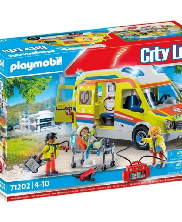 Playmobil City Life Ασθενοφόρο με Διασώστες για 4-10 ετών 71202