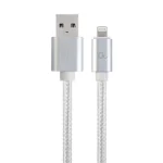 Cablexpert CCB-mUSB2B-AMLM-6-S Braided USB to Lightning Cable Ασημί 1.8m CCB-MUSB2B-AMLM-6-S - Image 2