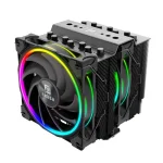 Akasa Soho H7 Dual Ψύκτρα Επεξεργαστή Διπλού Ανεμιστήρα για Socket AM4/AM5/1200/115x/1700 με ARGB Φωτισμό 100068365 - Image 2
