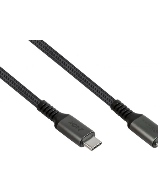 USB 2.0 Cable USB-C male - USB-C 240W PD Γκρι 2m GM-426147 2240-CCT020A