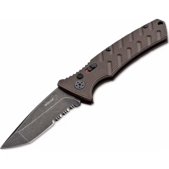 Boker Plus Strike Σουγιάς Αυτόματος Καφέ σε Θήκη 01BO425