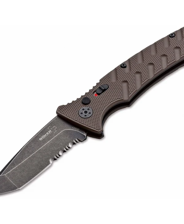 Boker Plus Strike Σουγιάς Αυτόματος Καφέ σε Θήκη 01BO425