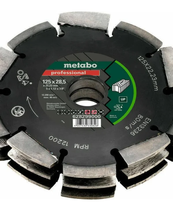 Metabo Διαμαντόδισκοι Για Αρμοκόφτες Professional Up Δίσκος Κοπής Δομικών Υλικών 125mm 7151472