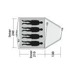 Outwell Cloud 4 Σκηνή Camping Τούνελ Πράσινη 4 Εποχών για 4 Άτομα 1280657 - Image 10