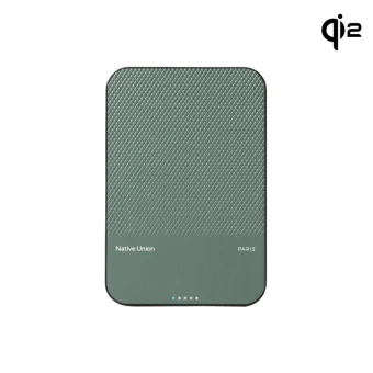 Native Union (Re)Classic Qi2 MagSafe Power Bank 5000mAh 15W με Θύρα USB-C Power Delivery Μαύρο PB-5KMS-GRN-Q2