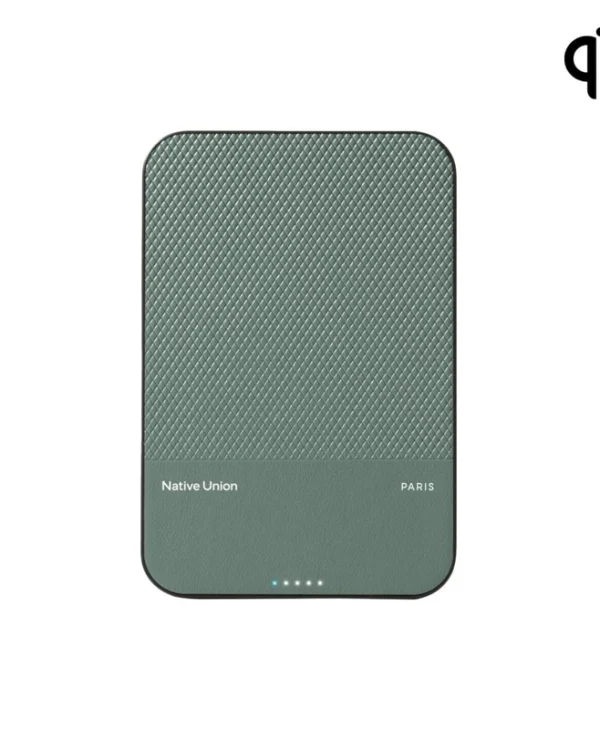 Native Union (Re)Classic Qi2 MagSafe Power Bank 5000mAh 15W με Θύρα USB-C Power Delivery Μαύρο PB-5KMS-GRN-Q2