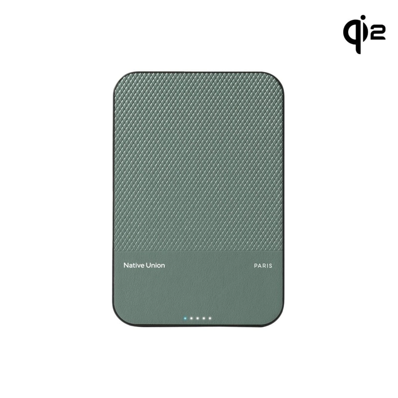 1 Native Union (Re)Classic Qi2 MagSafe Power Bank 5000mAh 15W με Θύρα USB-C Power Delivery Μαύρο PB-5KMS-GRN-Q2 - Image 1