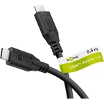 Goobay USB 2.0 Cable USB-C male - USB-C 100W PD Μαύρο 0.5m 74190 Bulk