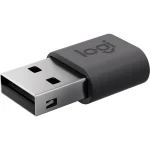 Logitech Μετατροπέας USB-A male σε USB-C female Γκρι 1τμχ 956-000169