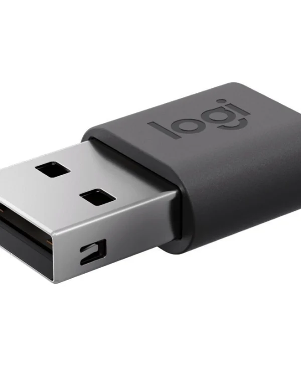 Logitech Μετατροπέας USB-A male σε USB-C female Γκρι 1τμχ 956-000169