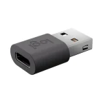 Logitech Μετατροπέας USB-A male σε USB-C female Γκρι 1τμχ 956-000169 - Image 2