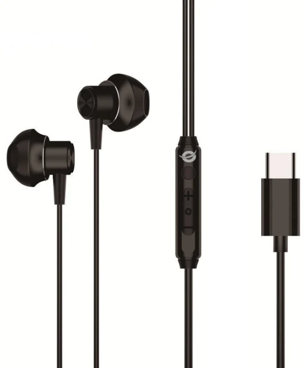 Conceptronic BRENDAN04B In-ear Handsfree Ακουστικά με Βύσμα USB-C Μαύρο