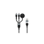 Conceptronic Braided USB to Type-C Cable 5A Μαύρο 1.5m ETTA08B15