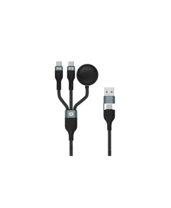 Conceptronic Braided USB to Type-C Cable 5A Μαύρο 1.5m ETTA08B15