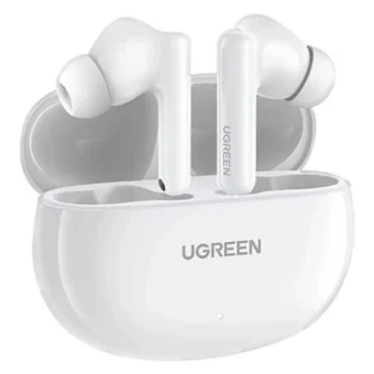 Ugreen WS205 HiTune Hybrid In-ear Bluetooth Handsfree Ακουστικά με Αντοχή στον Ιδρώτα και Θήκη Φόρτισης Λευκά 45585