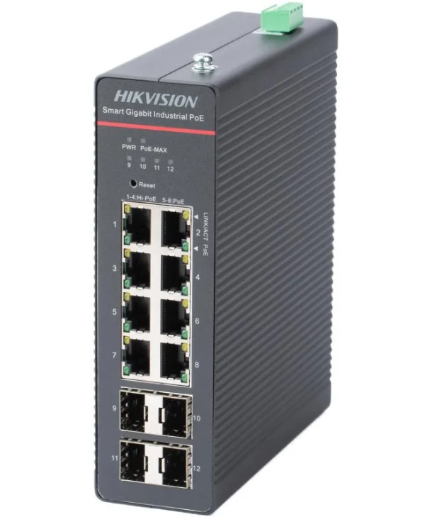 Hikvision DS-3T1512HP-SI-8P4F/NPU Managed PoE++ Switch με 8 Θύρες Ethernet και 4 SFP Θύρες 301803311