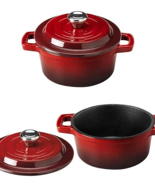Lumarko Gusskönig Seasoned 6× 300ml Mini Dutch Oven Set GK-49